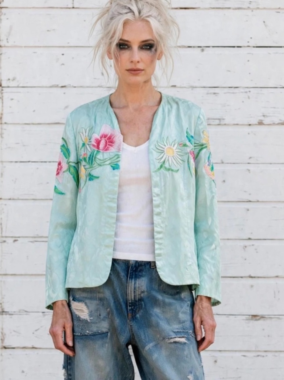 Anne Crimmins for Umi Collections silk jacket